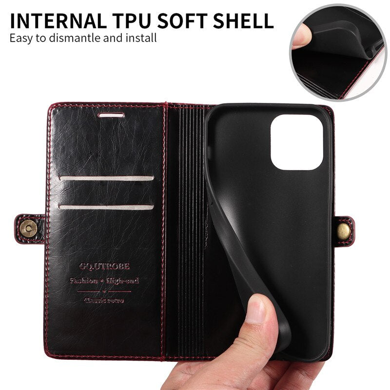 Classic PU Leather Wallet Flip Case for Samsung Galaxy