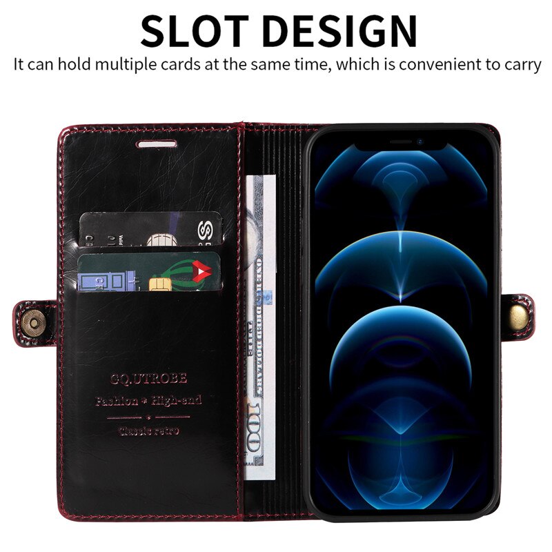 Classic PU Leather Wallet Flip Case for Samsung Galaxy