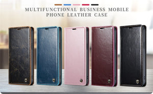 Classic PU Leather Wallet Flip Case for iPhone