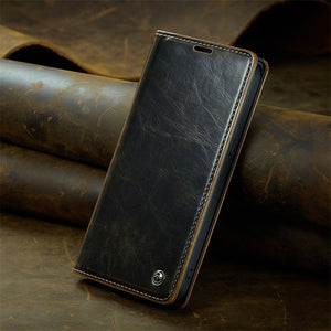 Classic PU Leather Wallet Flip Case for iPhone