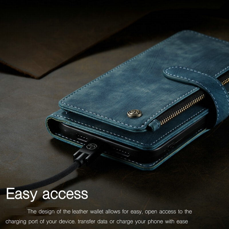 Luxury PU Leather Versatile Wallet Flip Case for iPhone