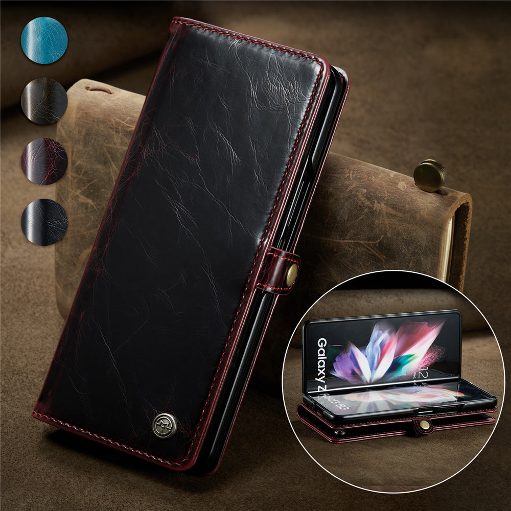 Luxury PU Leather Wallet Flip Case for Samsung Galaxy Z Fold