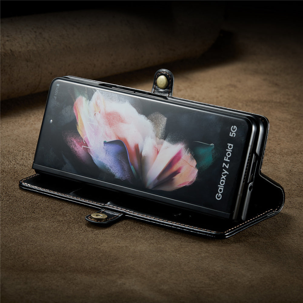 Luxury PU Leather Wallet Flip Case for Samsung Galaxy Z Fold