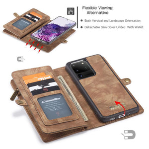 Luxury PU Leather Multi-functional Wallet Flip Case for Samsung Galaxy Smartphones
