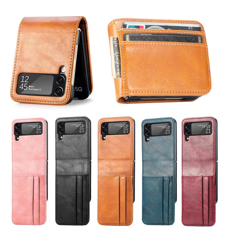 Premium PU Leather Wallet Case for Samsung Galaxy Z Flip