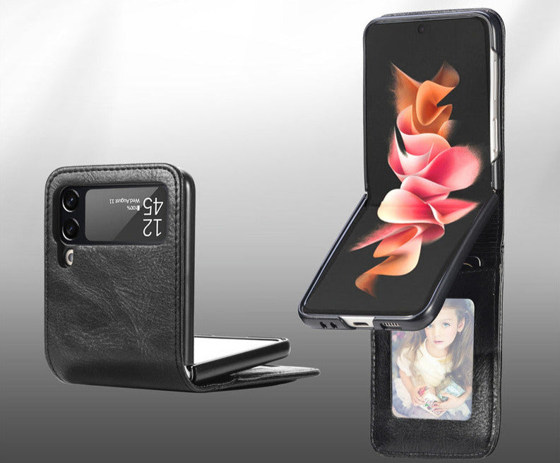 Premium PU Leather Wallet Case for Samsung Galaxy Z Flip
