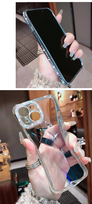 Luxury Diamond Silicone Transparent Case for iPhone