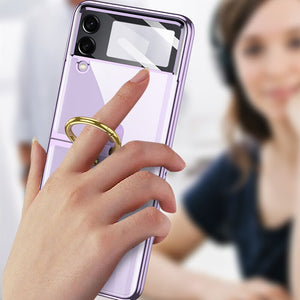 Luxury Transparent Cases for Samsung Galaxy Z Flip 4 5G - Wth Ring