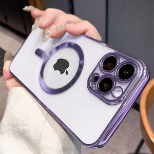 Luxury Magsafe Silicone Transparent Case For iPhone