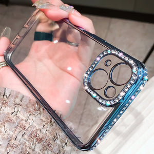Luxury Diamond Silicone Transparent Case for iPhone