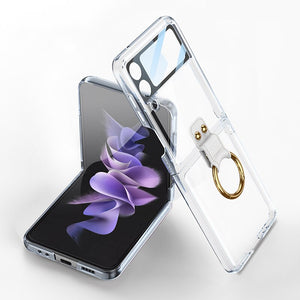 Luxury Transparent Cases for Samsung Galaxy Z Flip 4 5G - Wth Ring