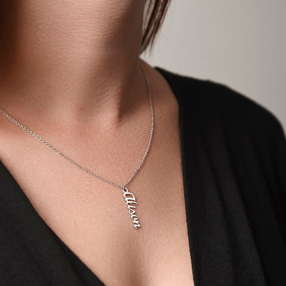 Luxury Personalized Vertical Name Necklaces
