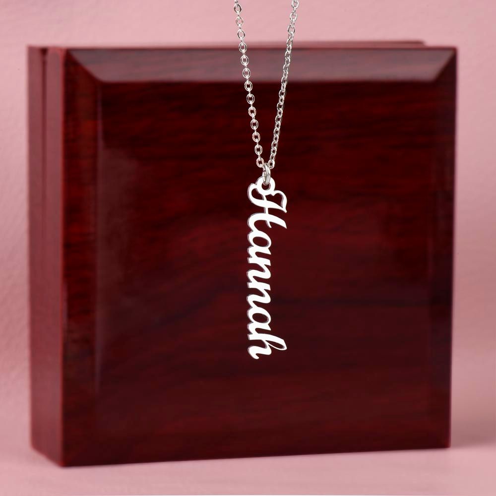 Luxury Personalized Vertical Name Necklaces