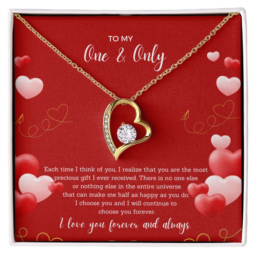 Premium Forever Love Necklace: To My One & Only