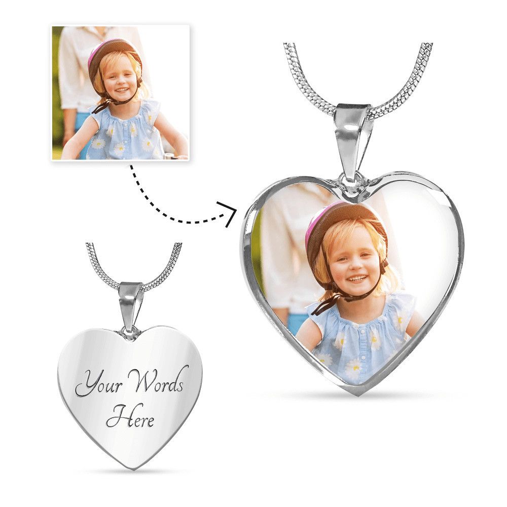 Gorgeous Custom Heart Photo Necklaces