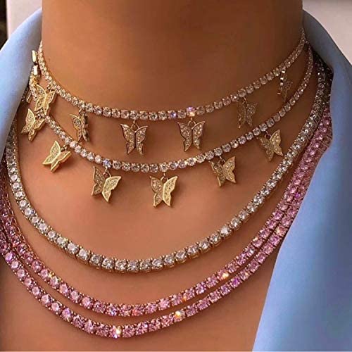 Gorgeous Butterfly Charm Choker Necklace