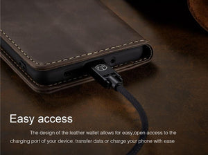 Luxury PU Leather Wallet Flip Case for Huawei