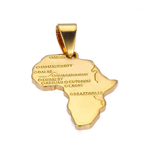 Gorgeous Africa Map Pendant Necklace