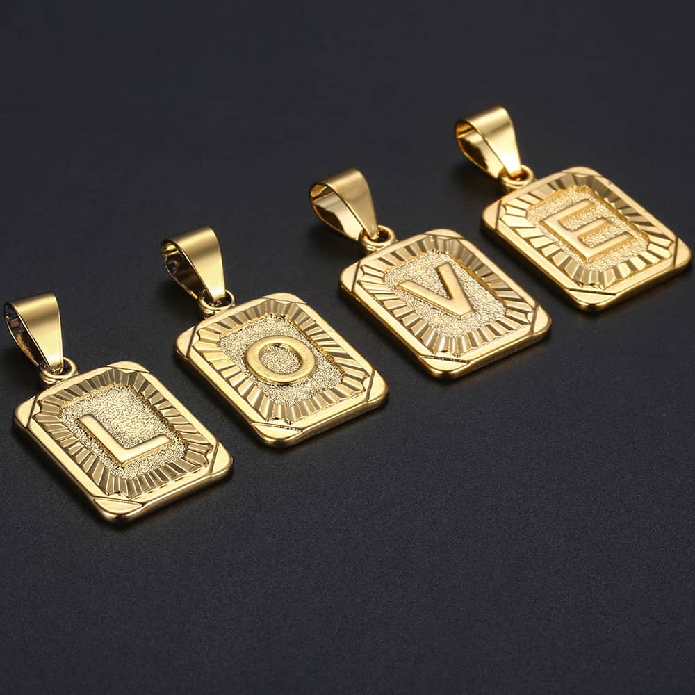 Gorgeous Initial Letter Pendant Necklaces