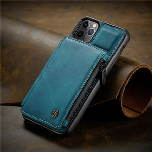 Luxury PU Leather Wallet Case for iPhone