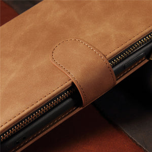 Premium PU Leather Wallet Flip Case for Samsung Galaxy