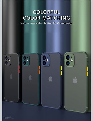 Luxury Silicone Matte Transparent Case For iPhone