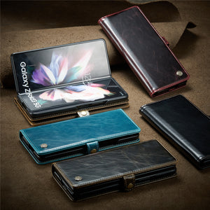 Luxury PU Leather Wallet Flip Case for Samsung Galaxy Z Fold 3 5G
