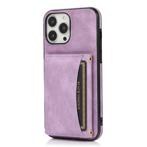 Premium PU Leather Wallet Case for iPhone