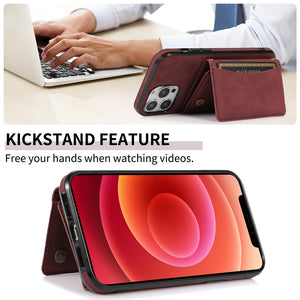 Premium PU Leather Wallet Case for iPhone